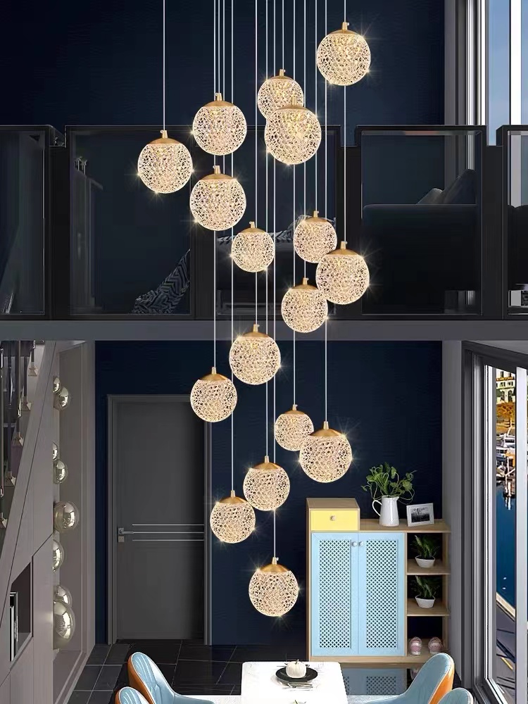 Home Of The Year Bathroom - LED Merdiven Uzun Avize Lüks Oturma