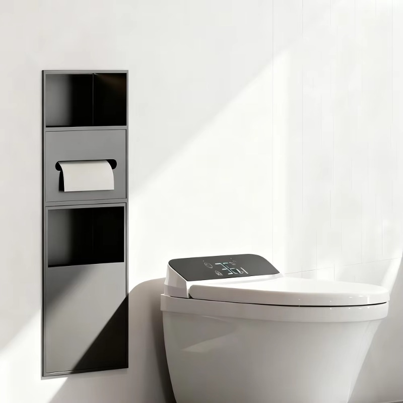 Home Bathroom Towel Dispenser - Çok fonksiyonlu paslanmaz çelik banyo nişi