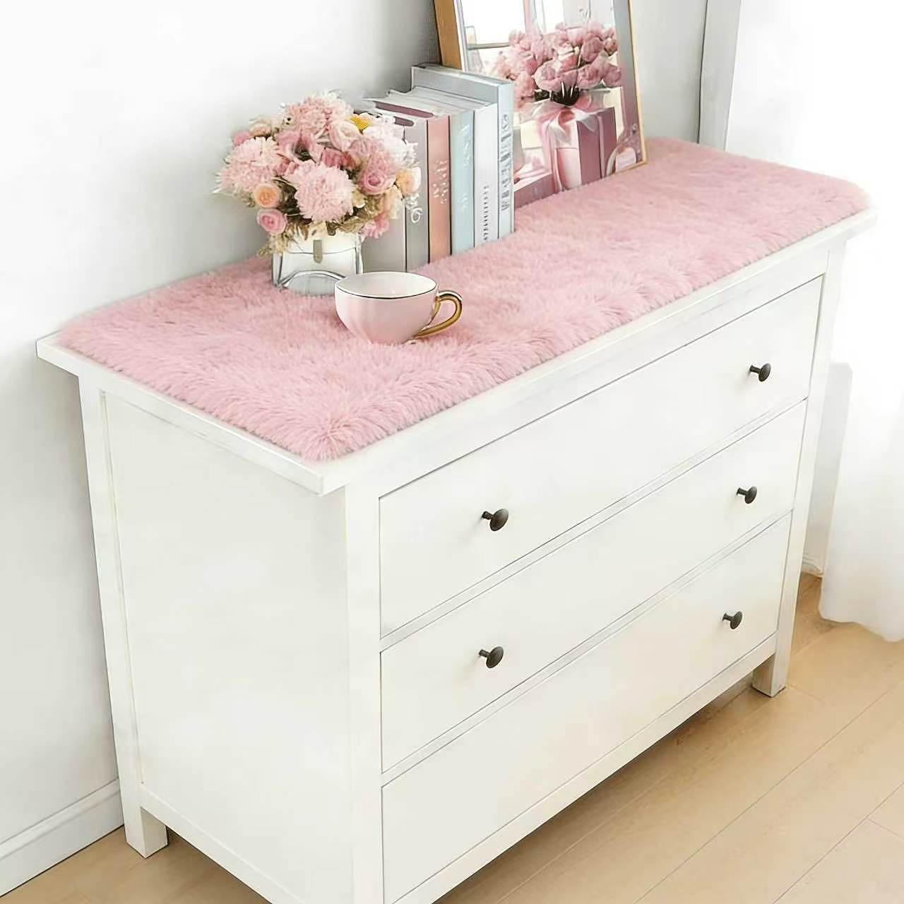 Home Made Bathroom Vanity - VIKAMA degrade peluş halı lüks makyaj