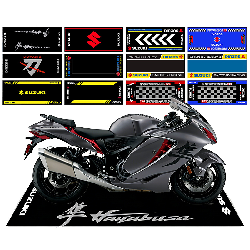 Home Bathroom Rugs - Motosiklet sergileme halısı Suzuki park matı