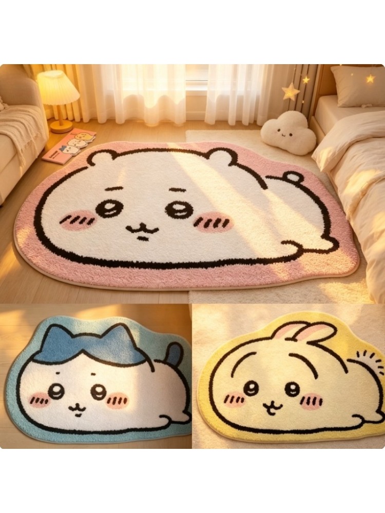 Home Bathroom Rugs - Chiikawa Karikatür Halı Anime Hachiware Usagi