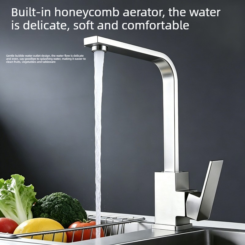 Basin Mixer Tap - 304 Paslanmaz Çelik Mutfak Musluğu Fırçalanmış