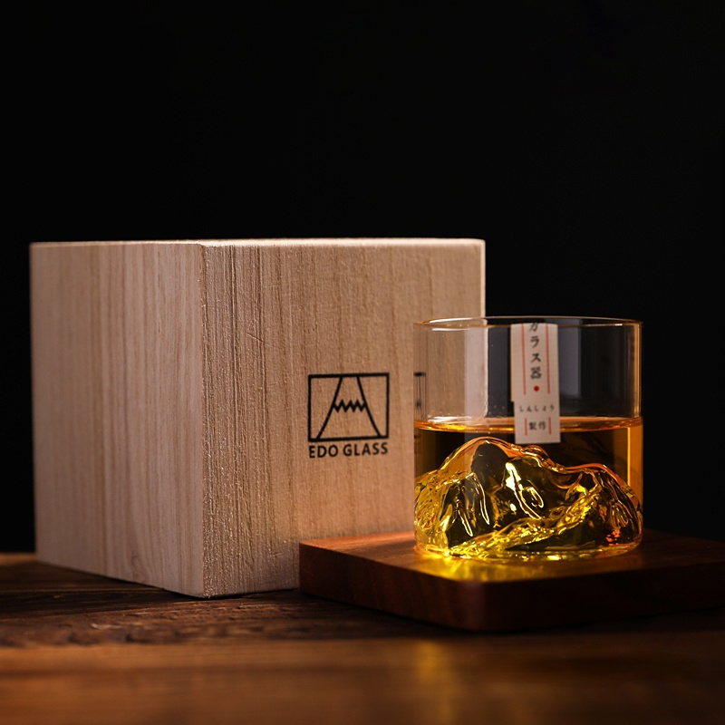 Yamazaki Home Bathroom Storage - Japonya 3D Dağ Viski Bardağı Buzul