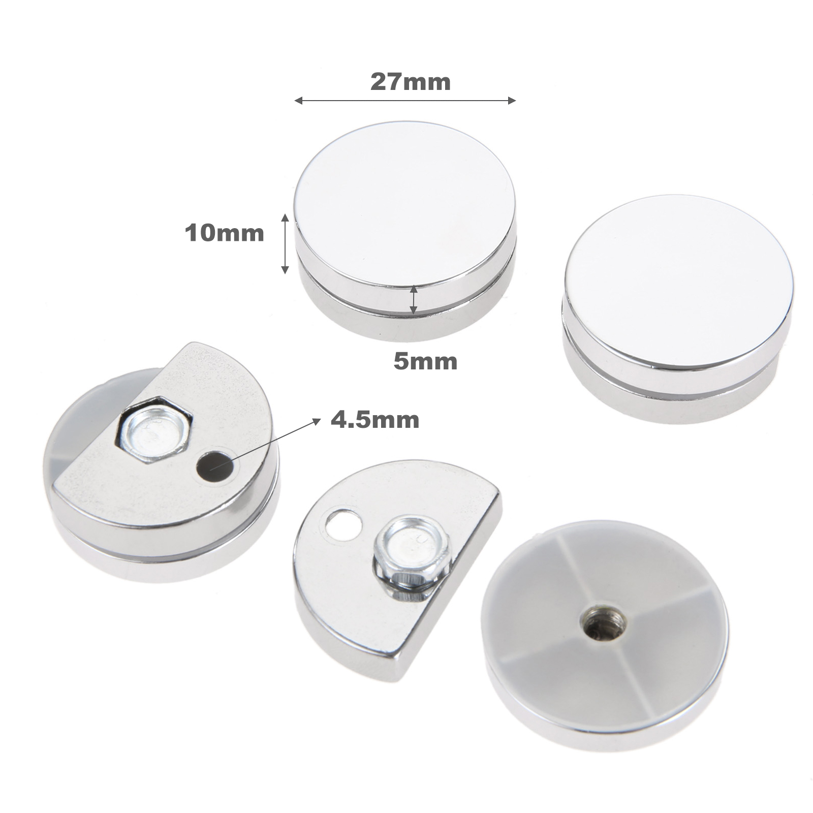 Home Hardware Bathroom Mirrors - 4 adet 27mm yuvarlak cam kelepçe