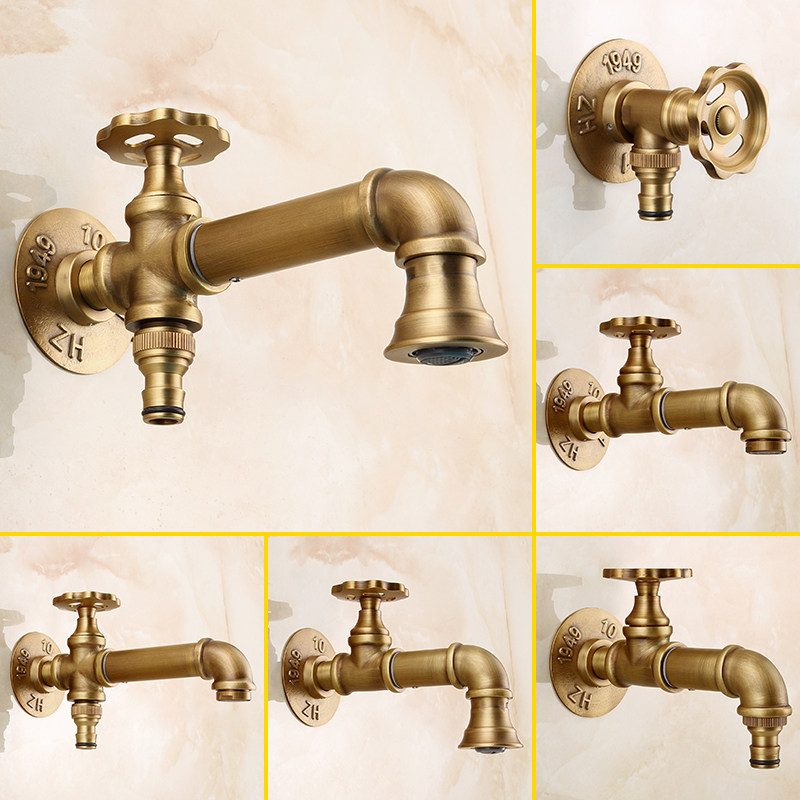 Basin Mixer Tap - Pirinç Çamaşır Makinesi Musluğu Antik Dış
