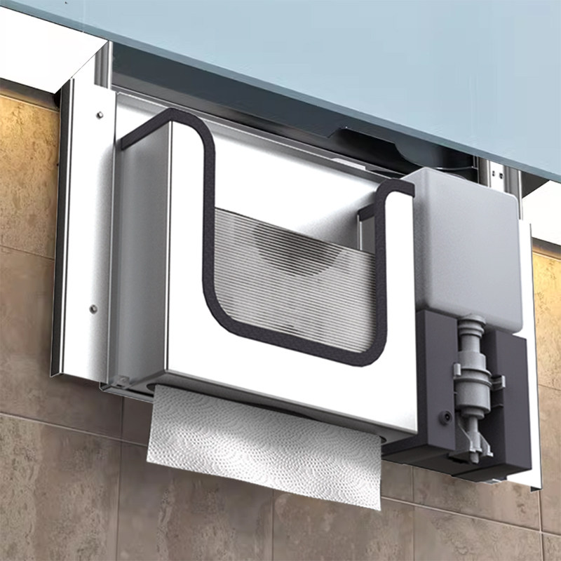 Home Bathroom Towel Dispenser - Paslanmaz Çelik Gizli Kağıt Havlu Dispenseri,