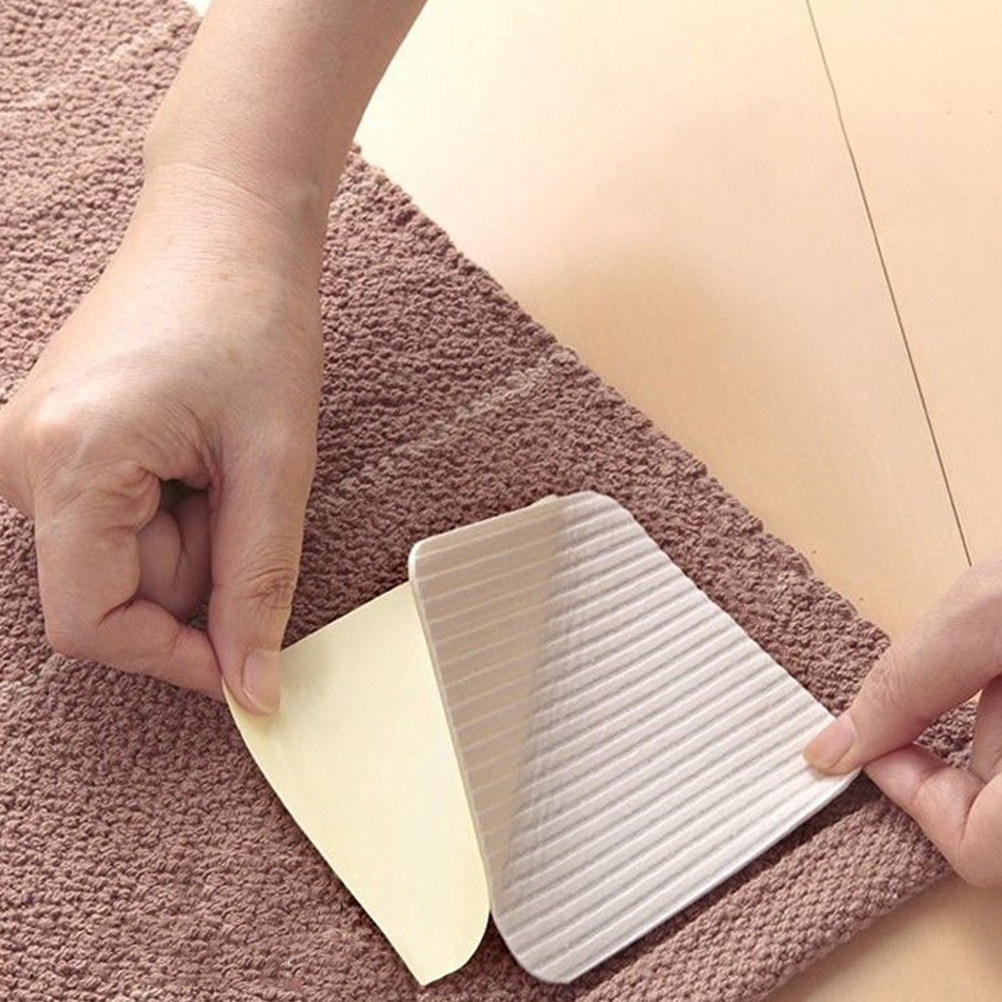 Home Bathroom Rugs - 4 Adet Kolay Uygulanan Halı Bandı