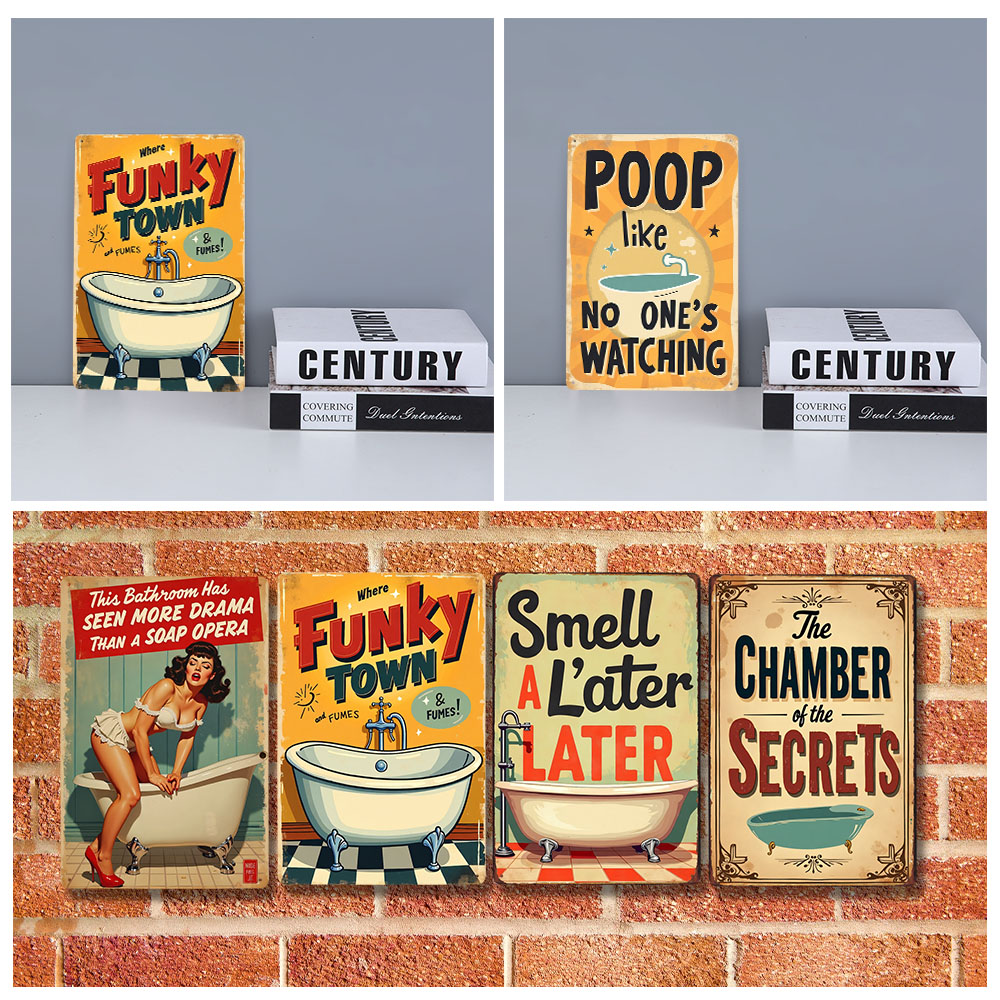 Komik Banyo Kuralları Vintage  - Home Bathroom Ideas incelemesi ve fiyatı