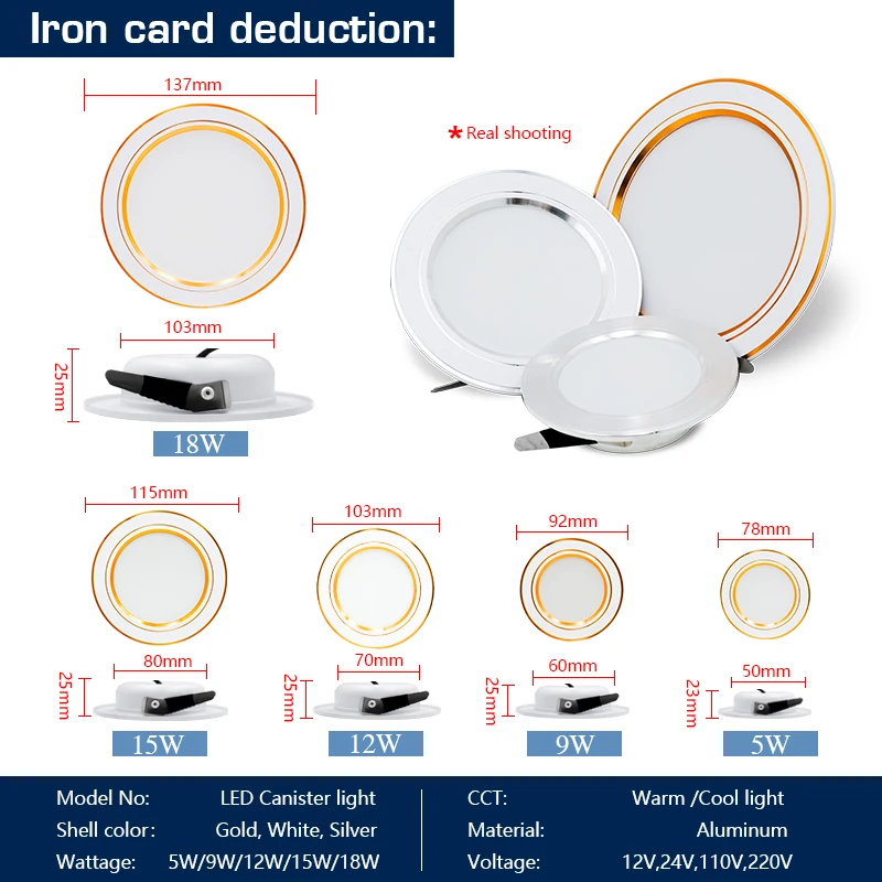 10 adet/grup Led Downlight AC  - Home Of The Year Bathroom incelemesi ve fiyatı