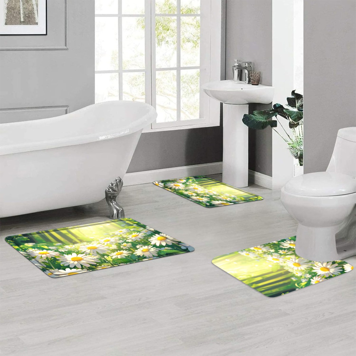 Papatya Çiçekli Banyo Paspas S - Home Made Bathroom Vanity incelemesi ve fiyatı