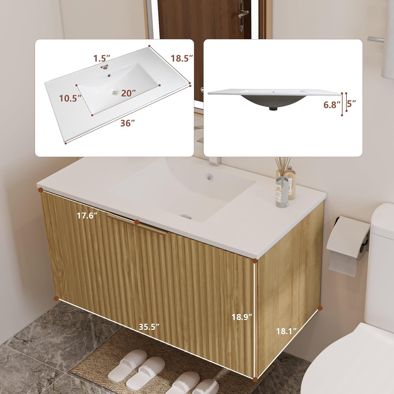Modern Yüzer Banyo Dolabı Dalg - Home And Bathroom incelemesi ve fiyatı