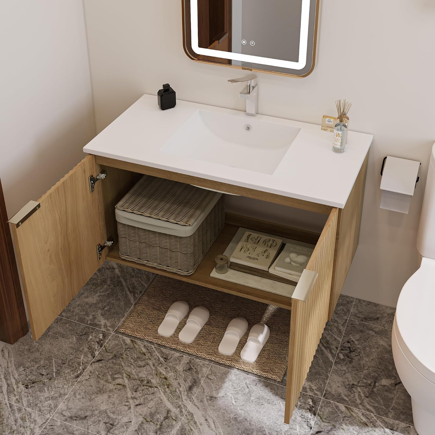 Modern Yüzer Banyo Dolabı Dalg - Home And Bathroom incelemesi ve fiyatı