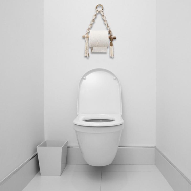 El dokuma ahşap rulo kağıt hav - Home Bathroom Towel Dispenser incelemesi ve fiyatı