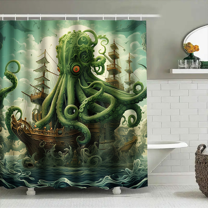 Ahtapot Gemi Duş Perdesi Gerçe - Home Bathroom Ideas incelemesi ve fiyatı