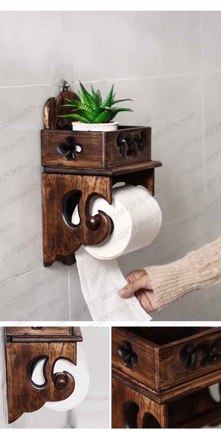 Ahşap Kağıt Havlu Tutucu Tuval - Home Bathroom Paper Towel Holder incelemesi ve fiyatı