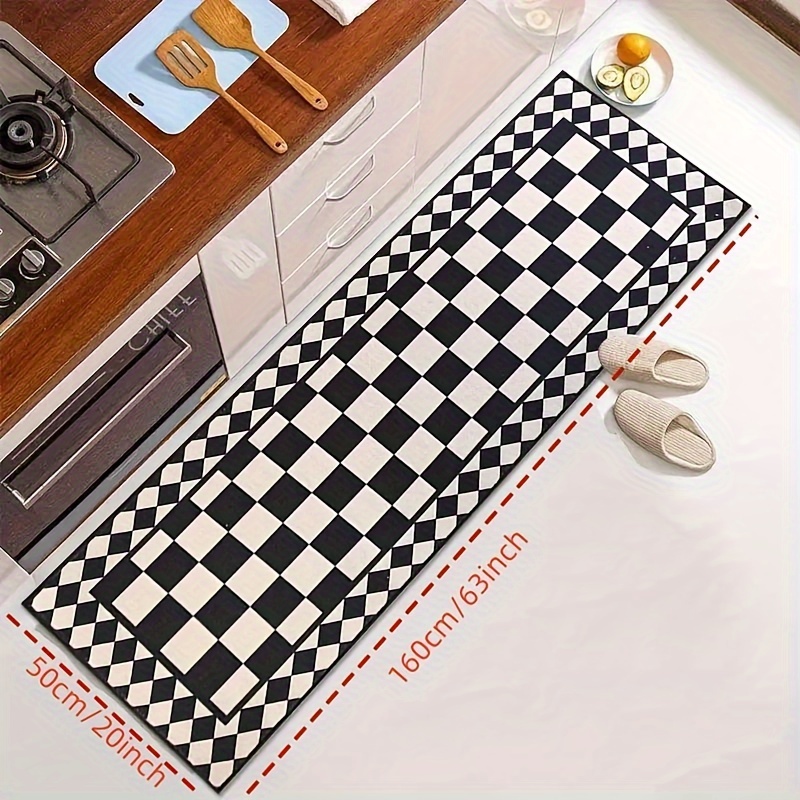 VIKAMA Siyah Beyaz Damalı Soyu - Home Bathroom Rugs incelemesi ve fiyatı