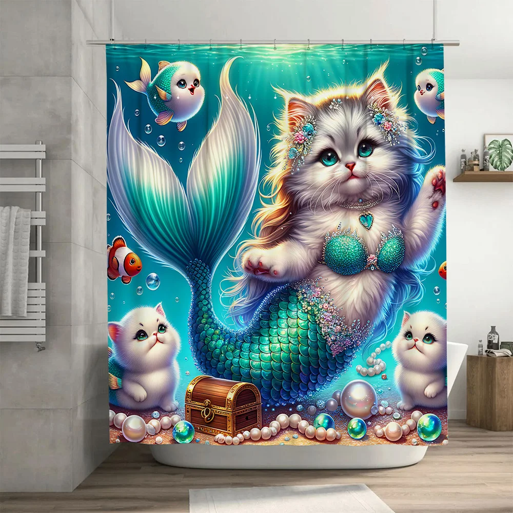 Duş Perdesi Denizkızı Kedi Bal - Home Bathroom Ideas incelemesi ve fiyatı