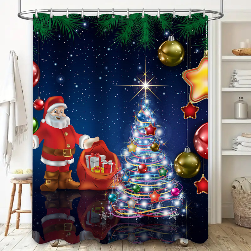 TU Noel Duş Perdesi Noel Baba  - Home Bathroom Ideas incelemesi ve fiyatı