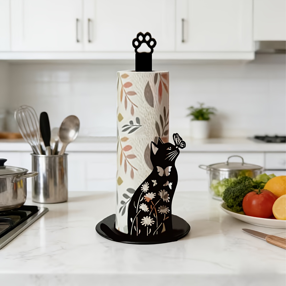 1 Adet 2D Düz Sevimli Siyah Ke - Home Bathroom Paper Towel Holder incelemesi ve fiyatı