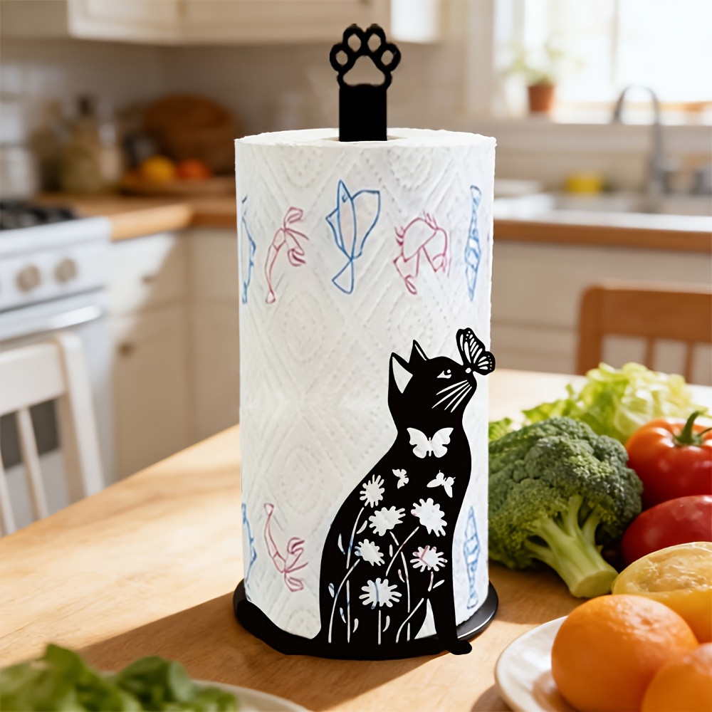 1 Adet 2D Düz Sevimli Siyah Ke - Home Bathroom Paper Towel Holder incelemesi ve fiyatı