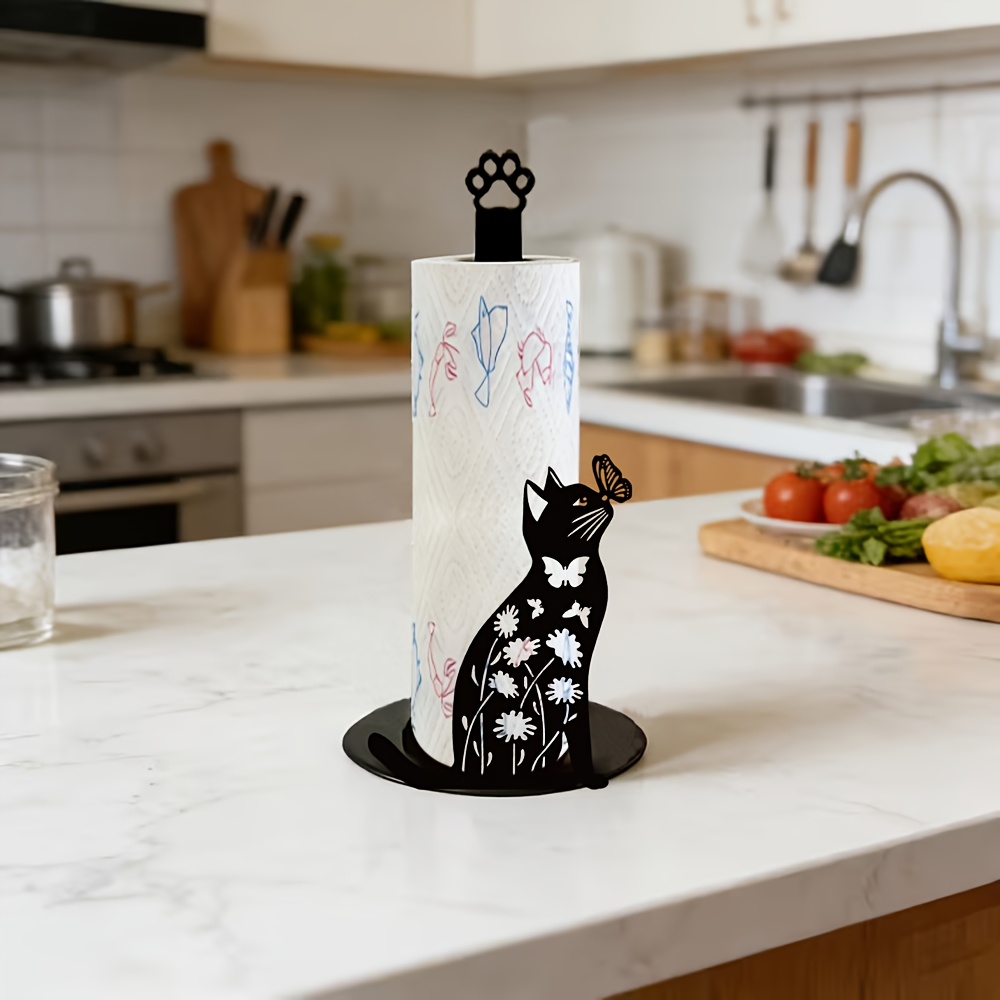 1 Adet 2D Düz Sevimli Siyah Ke - Home Bathroom Paper Towel Holder incelemesi ve fiyatı
