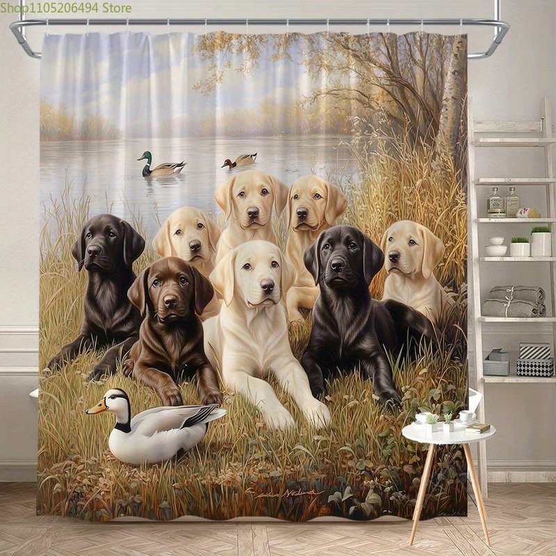 Labrador Köpek Ailesi Duş Perd - Home Bathroom Ideas incelemesi ve fiyatı