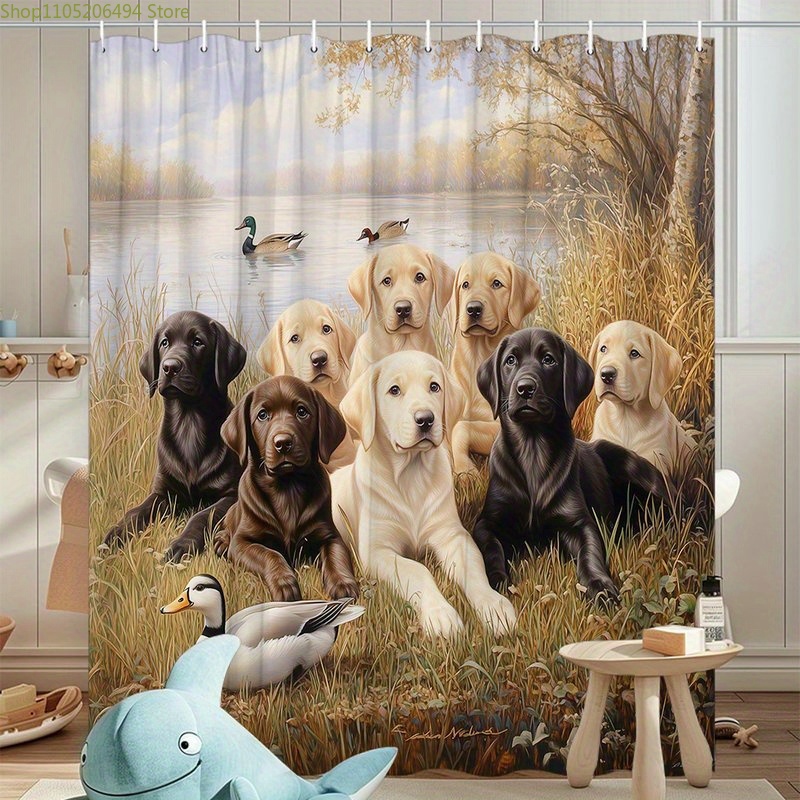 Labrador Köpek Ailesi Duş Perd - Home Bathroom Ideas incelemesi ve fiyatı
